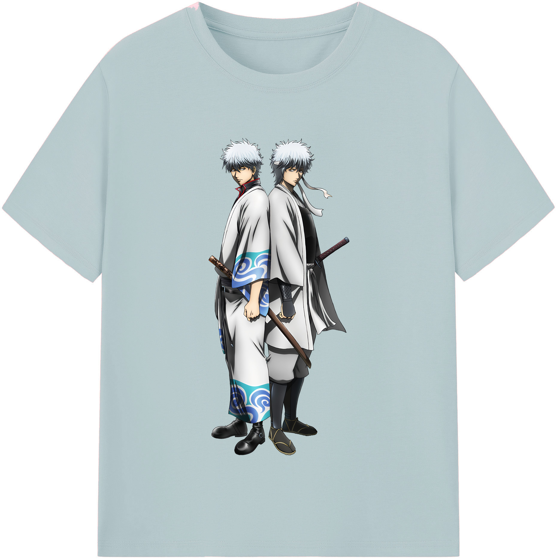 （画像用） ぎんたま 坂田銀時（さかたぎんとき） 神楽 志村新八（しむら しんぱち） GINTAMA Sakata Gintoki Kagura Shimura Shinpachi 綿100％半袖Tシャツ（フロントプリント）